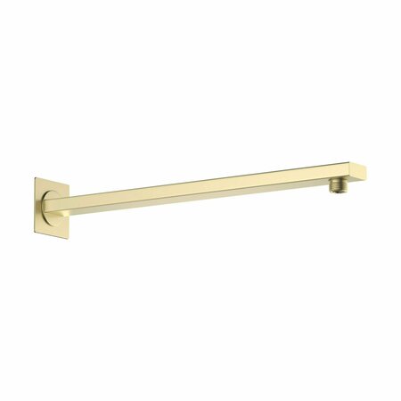 KIBI Cube 16 Wall Mounted Shower Arm - Brushed Gold SA1602BG